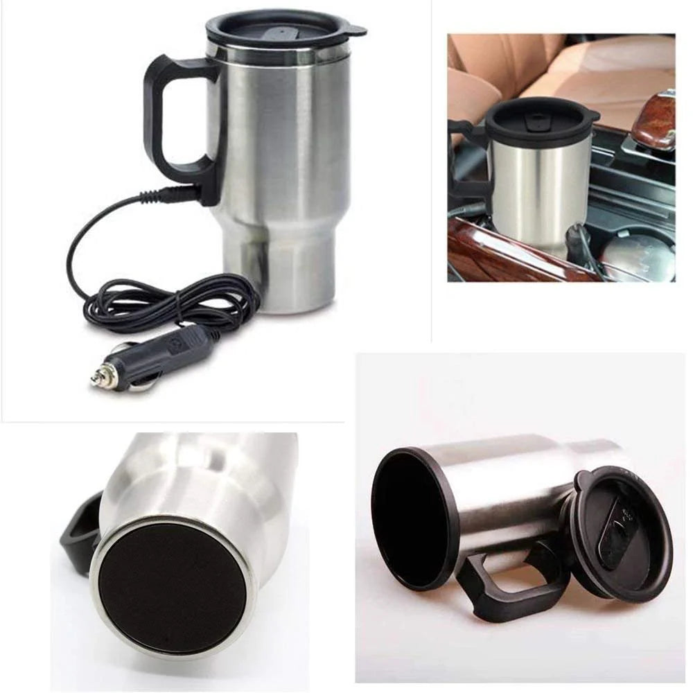 Travel Coffee Mug Cup Heated Thermos 450Ml
