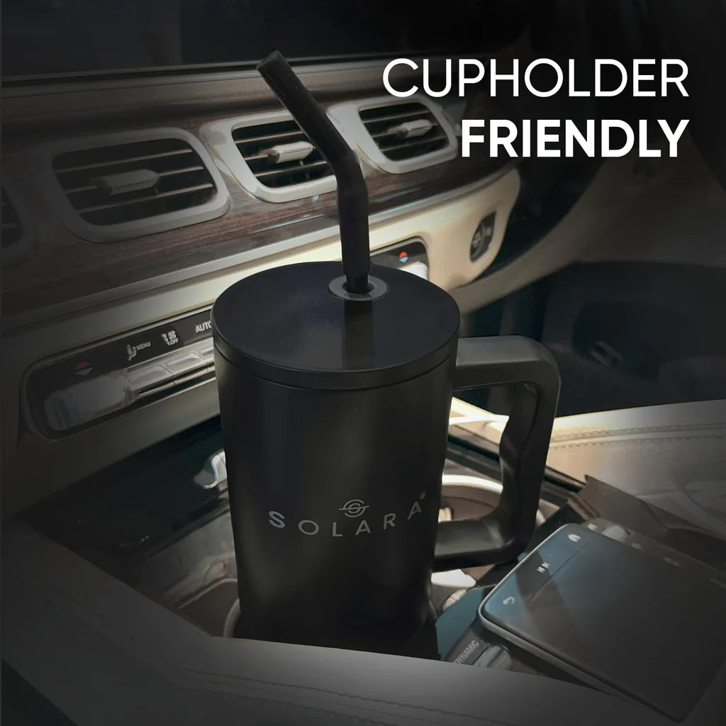 1200ml Insulated Tumbler Bottle with 2 Straws and Lid