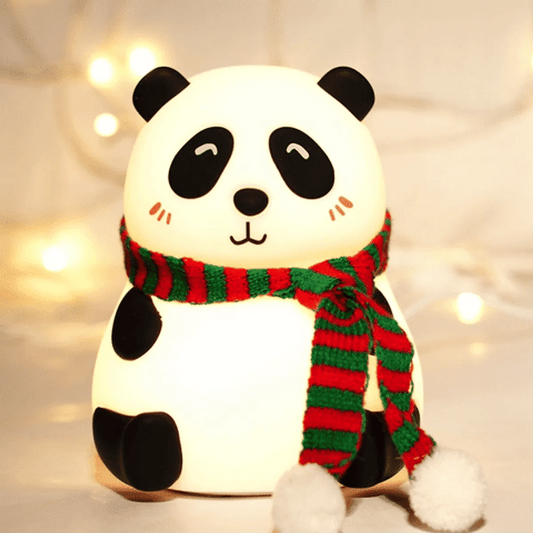 Rechargeable Silicone Panda Night Light for Kids | 7-Color LED Changing Lamp |Adorable Room Decor & Gift for Toddlers, Teens, & Valentine's Day Present|Soft BPA-Free Nightlight| Multicolor